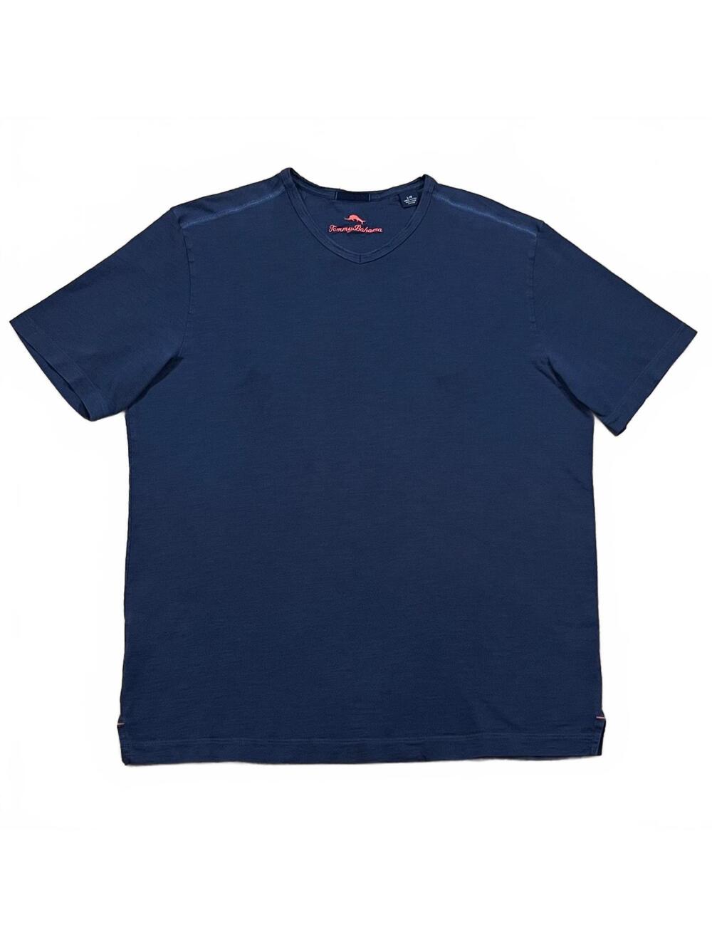 Tommy Bahama Mens Blue V Neck Pima Cotton T Shirt Size Large